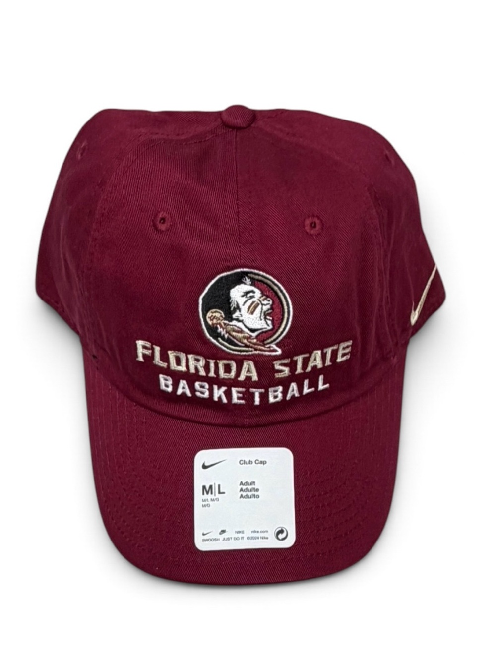 Florida State Seminoles Basketball Nike Adjustable Medium/Large Hat Cap